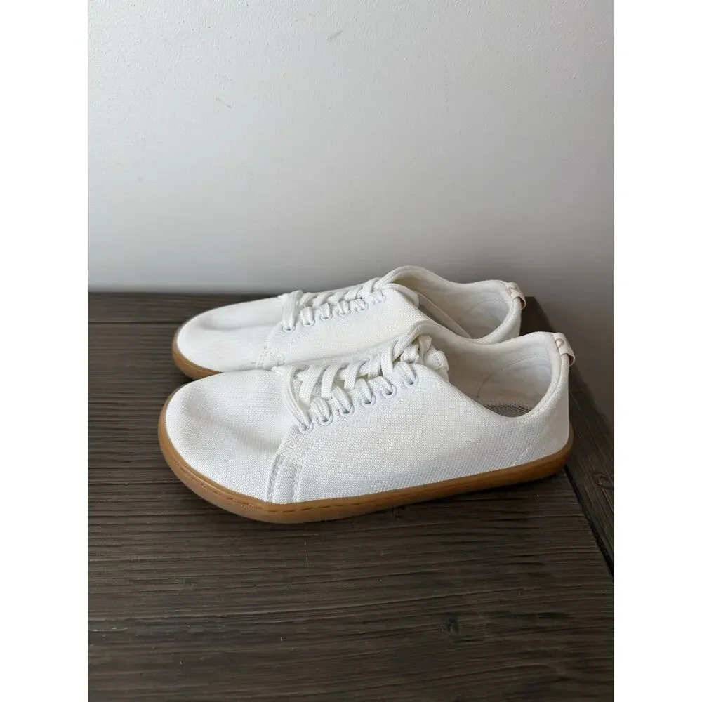 FeelGrounds Original Knit Minimalist Barefoot Sneakers White Sz 39 US Women’s 8
